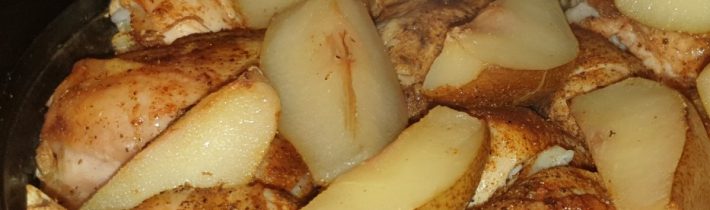 Kuracie mäso na hruškách so zemiakmi